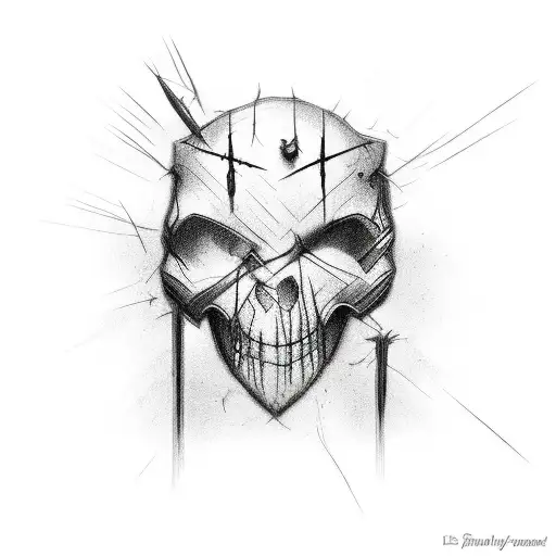 Barbed Wire Cross tattoo design idea