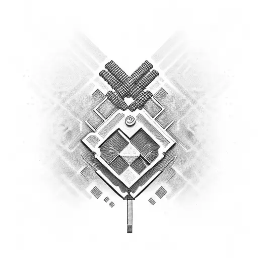 beer hops made of binary code tattoo design idea