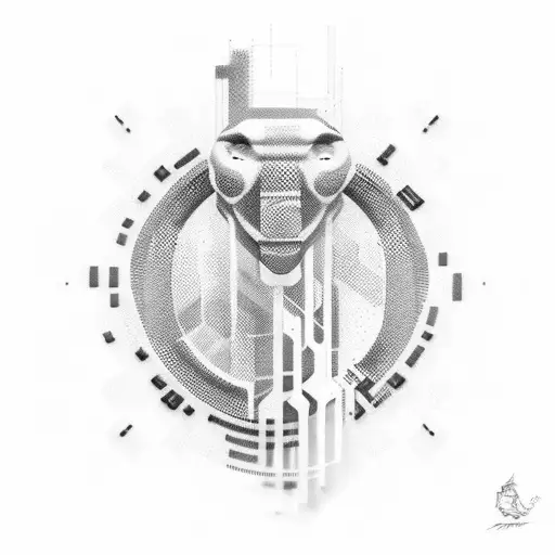 hops made of binary code tattoo design idea