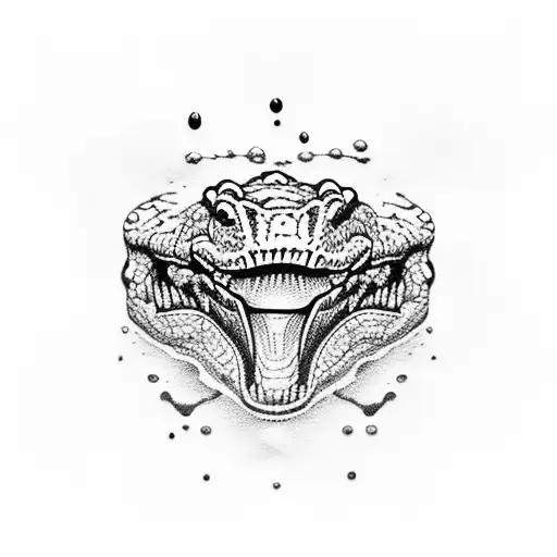 Alligator Painting A Miniature tattoo design idea