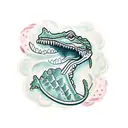 Alligator with ivy tattoo design idea