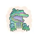 Alligator with ivy tattoo design idea