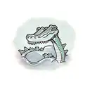 Alligator with ivy tattoo design idea