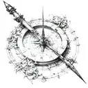 sundial tattoo design idea