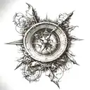 sundial tattoo design idea