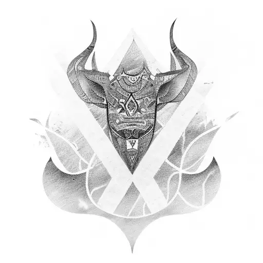 A tribal-inspired design incorporating the names AMY, LUKE, and JAMES tattoo design idea