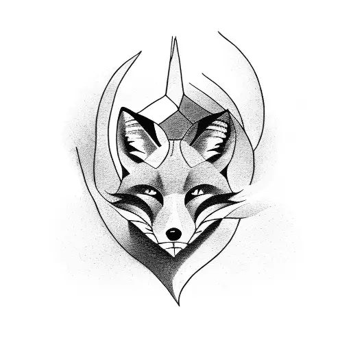 fox sin demon greed tattoo design idea