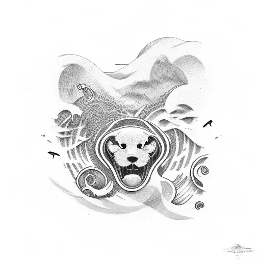 tooth, beach wave, paw print, dollar sign, airplane tattoo design idea