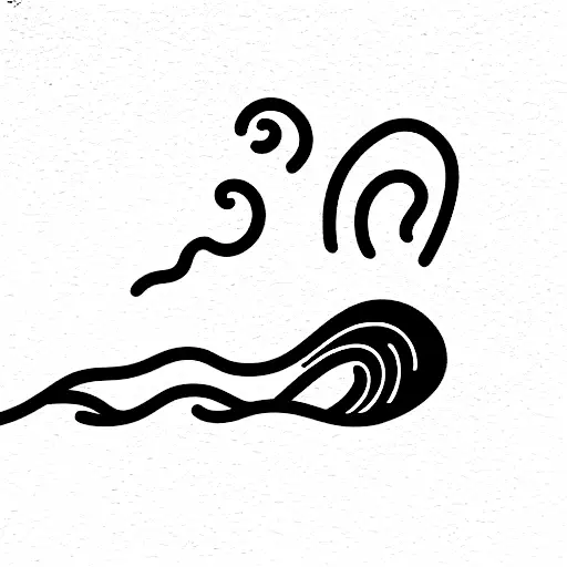 tooth, beach wave, paw print, dollar sign, airplane tattoo design idea