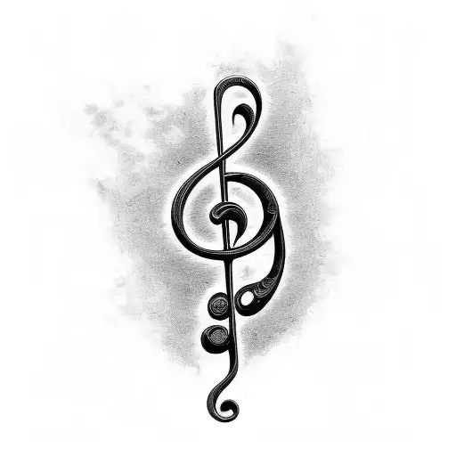 bass clef tattoo design idea