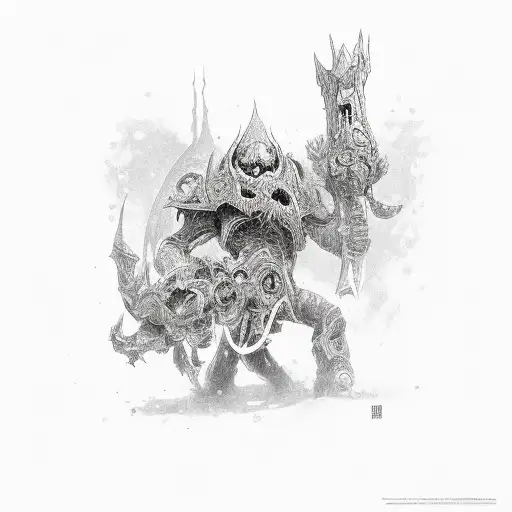 Zerg with black mana tattoo design idea