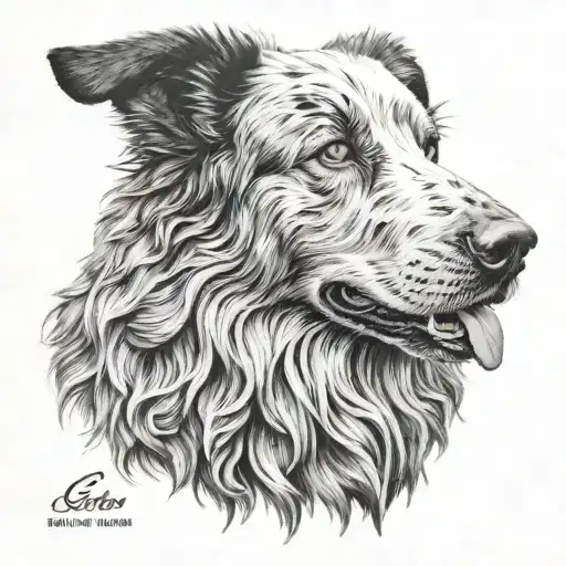 sheepdog tattoo design idea