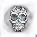 skull animal tattoo design idea