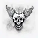 skull animal tattoo design idea