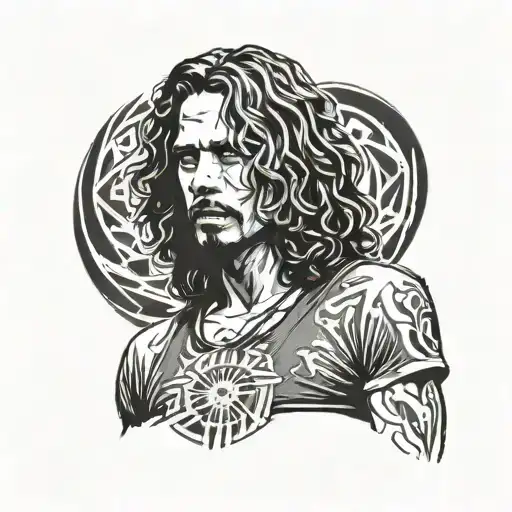 Chris Cornell lead singer of Soundgarden tattoo design idea