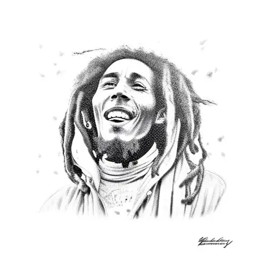 bob marley tattoo design idea