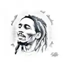bob marley tattoo design idea