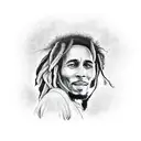 bob marley tattoo design idea