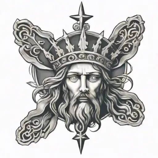 Christ is King tattoo design idea