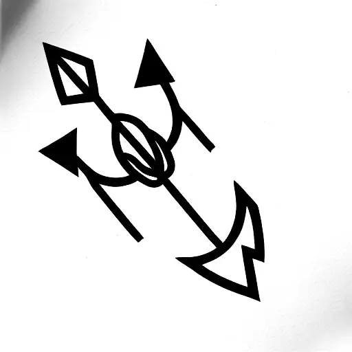 arrow and bow tattoo design idea