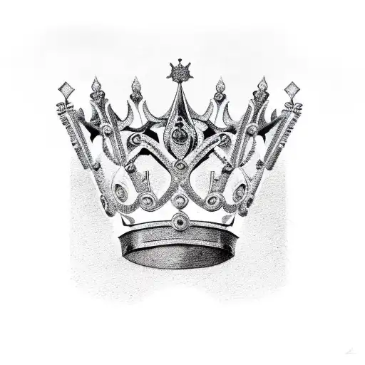  a crown, and in the crown the line "aint no mountain high eno tattoo design idea