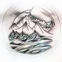 Mountain Scene tattoo design idea