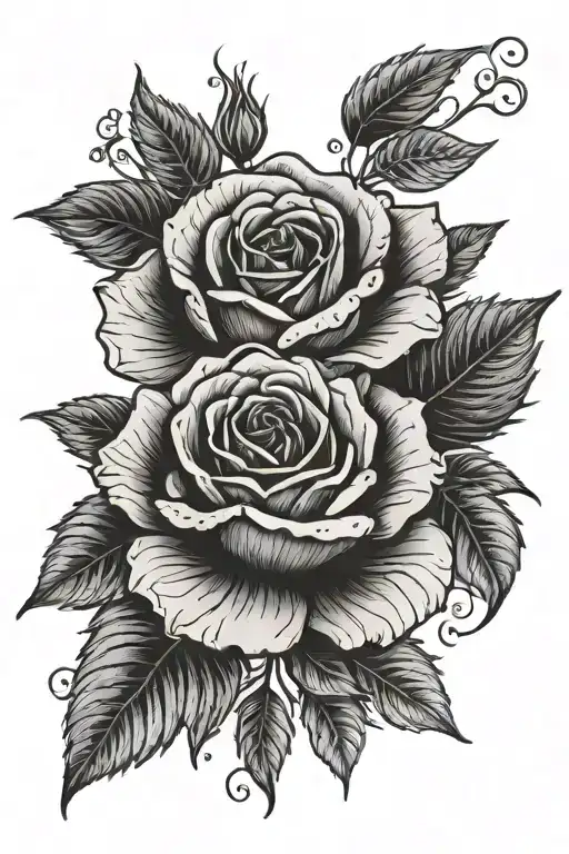 dark rose tattoo tattoo design idea