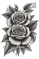 dark rose tattoo tattoo design idea