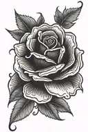 dark rose tattoo tattoo design idea