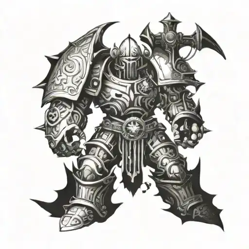 warhammer 40k chaos gods tattoo design idea