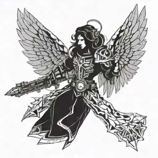 warhammer 40k angel tattoo design idea