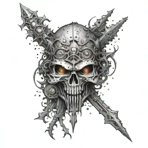 warhammer 40k chaos gods tattoo design idea