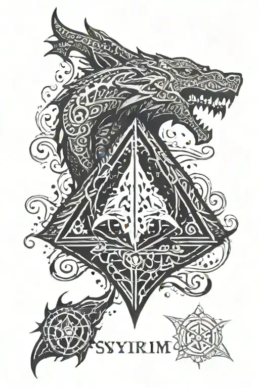 skyrim tattoo design idea