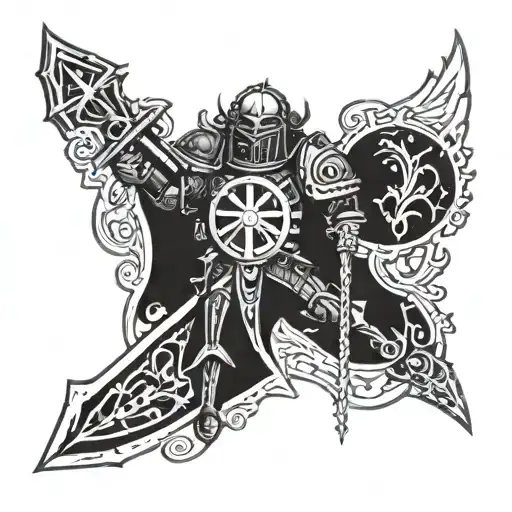 warhammer ultramarine tattoo design idea