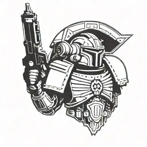warhammer 40k space marine tattoo design idea