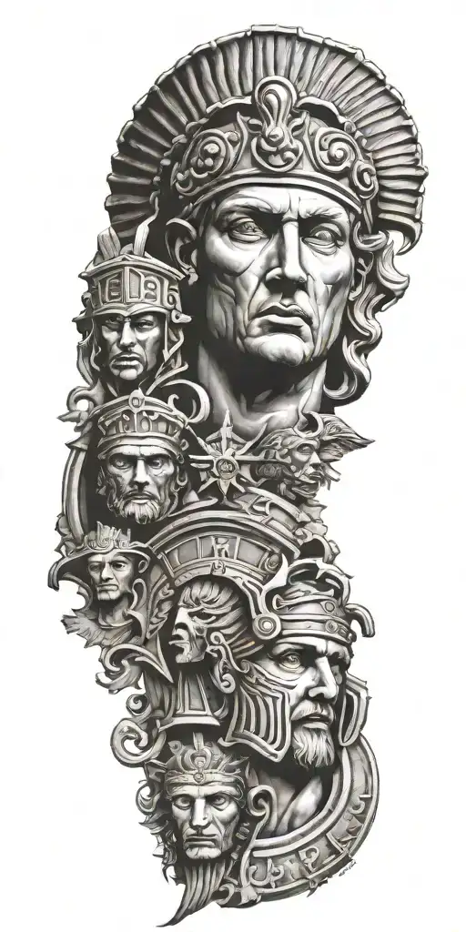 roman empire symbols tattoo design idea