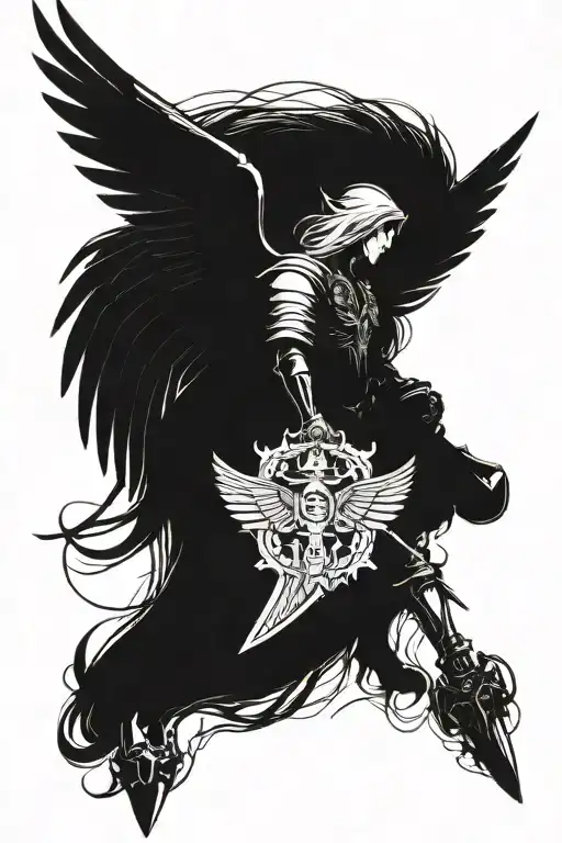 warhammer 40k angel tattoo design idea