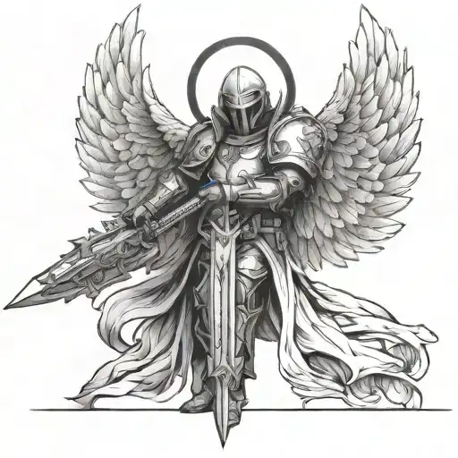warhammer 40k angel tattoo design idea