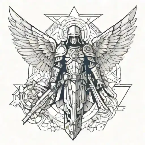 warhammer 40k angel tattoo design idea