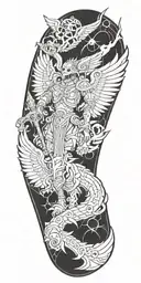 warhammer 40k Sanguinius tattoo design idea