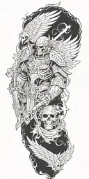 warhammer 40k Sanguinius tattoo design idea