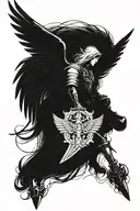 warhammer 40k angel tattoo design idea