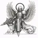 warhammer 40k angel tattoo design idea