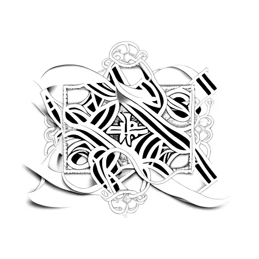 Film strip forming a cross tattoo design idea