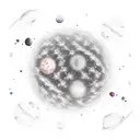 Create a calf sized tatto with realistic looking outer space with multple planets, comets and a galaxy. Lots of color.   tattoo design idea