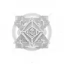 A computer engineer's tools intertwined with Ramadan symbols in a black-grey style tattoo design idea