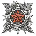 Pentagram Hellsing tattoo design idea