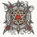 Pentagram Hellsing tattoo design idea