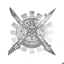 Aztec Dagger to symbolize brotherhood and loyalty tattoo design idea