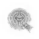 Aztec Dagger to symbolize brotherhood and loyalty tattoo design idea